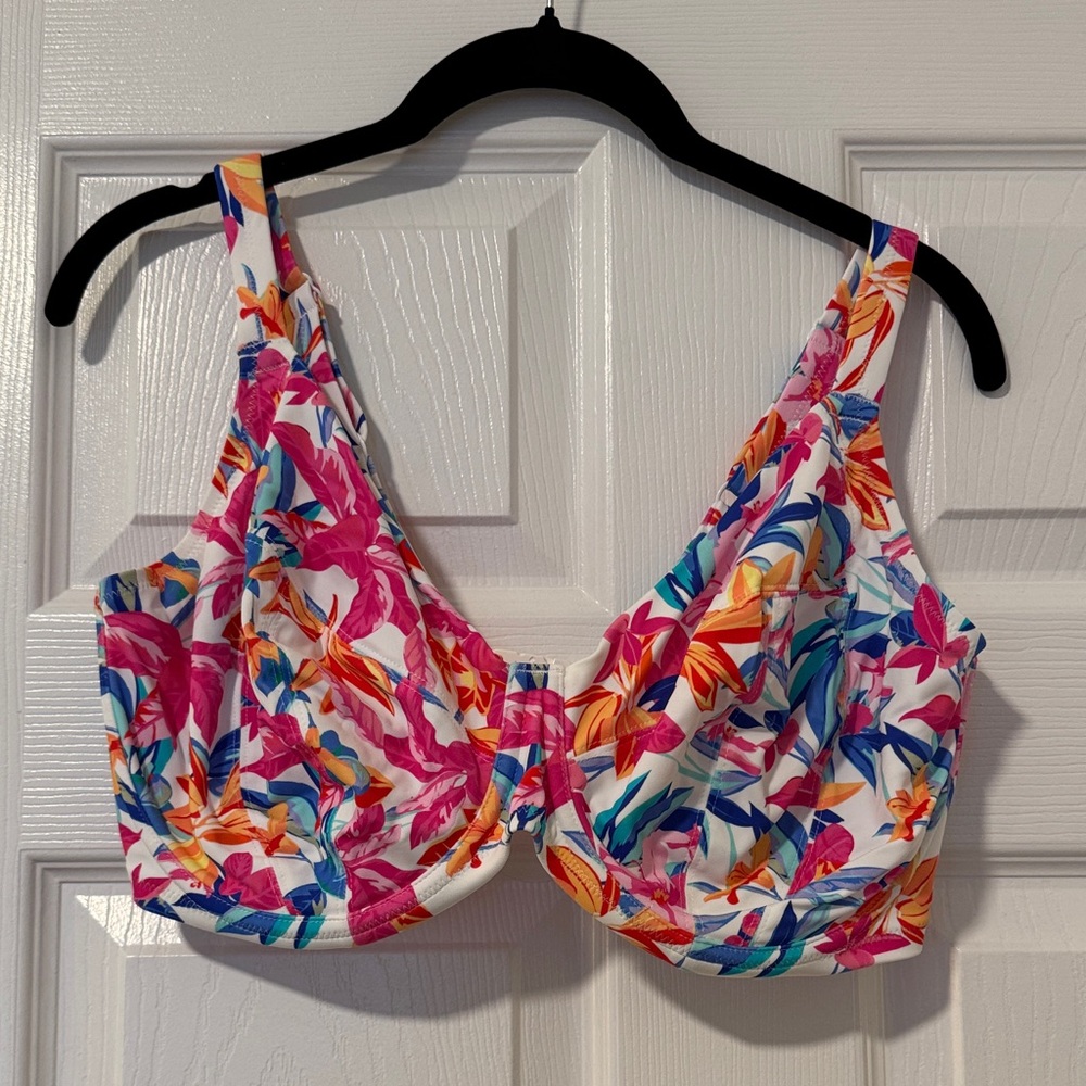 Elomi Savaneta Floral Multicolor Bikini Top Size US 36J